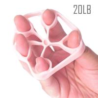 分指握力器硅胶握力圈指力康复训练握力圈指力器弹凑指力训练器 手指撑力器康复款粉色20磅