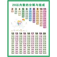 20以内数的分解与组成挂图幼儿园进位退位加减法数字分解早教墙贴 20以内数的分解与组成 相纸[30x50厘米]加厚需自粘