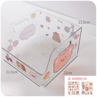 透明书立架学生书桌收纳盒桌面书架放书本置物架课桌女生桌上神器 加大款-送贴纸