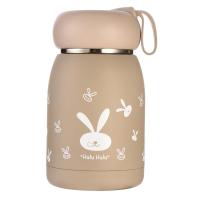 昱琛304不锈钢真空保温杯便携水杯创意杯子女学生韩版可爱儿童 淡雅咖【单杯】