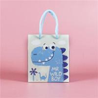 儿童节宝宝出生喜糖礼盒小孩满月喜蛋回礼诞生空盒百天手提生日盒 10个兰色恐龙 小号