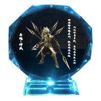 王者荣耀发光生日礼物手办水晶摆件盲盒送男女生皮肤模型毕业创意 马超-神威 小号十厘米（不定制款）