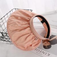 帽子女韩版贝壳渔夫帽遮阳太阳帽防紫外线空顶发箍骑行沙滩帽 贝壳粉色