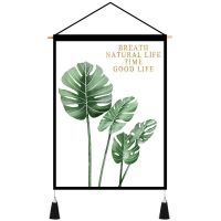 ins北欧布艺挂画卧室客厅装饰画客厅装饰画装饰画背景墙壁画壁画 植物01单幅 65cm*45cm可水洗送安装包套装
