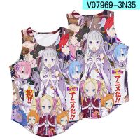 新款雷狮金安迷修格瑞T恤夏男女学生动漫外套羽织披风二次元和服 背心 XXS