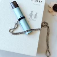 1234代R ELX悦客丫ooz非我防滑橡胶圈金属通用链子挂绳金属链 黑色圈方珍珠链