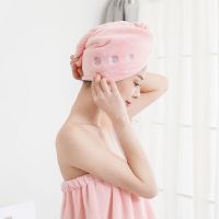 干发帽女浴裙浴帽超强吸水可穿浴巾速干日用包头擦头发裹身毛巾 小雏菊粉色 干发帽