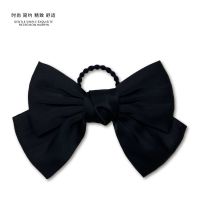 刘诗诗同款黑色大蝴蝶结发夹女后脑勺头饰顶夹马尾发饰2021新款夏 刘诗诗同款 黑色蝴蝶结发圈