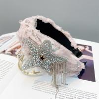 五角星满钻发箍流苏头箍超闪压发宽韩国亮闪闪可爱奢华带闪钻发卡 B217粉色