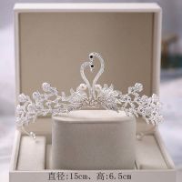 公主皇冠女生十八岁生日成人闺蜜礼物圣诞拍照头饰新娘结婚纱王冠 HGH-32银色 简装[特硬纸箱包装]