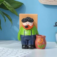 梵高手机支架ipad桌面创意摆件艺术家女生生日礼物男毕业七夕礼物 梵高先生手机支架-黄罐