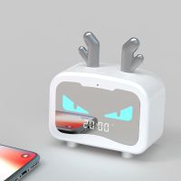 无线蓝牙音箱迷你便携闹钟小音响低音炮大音量创意圣诞节礼物 酷酷龙*白色(男神专属)