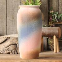 景德镇复古泼墨老庄盆透气粗陶细陶花盆绿植陶瓷花卉地面古典 3号老庄盆 口12高30 中等