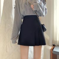 夏季ins裙子女装2021新款潮女学生韩版半身裙a字裙显瘦百褶裙短裙 黑色 [优质款] XS 70-83斤