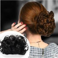 假发发夹卷发盘发拉花假发女盘头神器蓬松发簪发饰品花苞头抓夹 高温丝假发抓夹自然黑