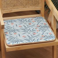 夏季凉席椅垫冰丝透气椅子坐垫夏天久坐清凉垫子卡通海绵屁垫防滑 清新花园 35X24cm(学生坐垫款式)