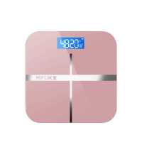 USB可充电电子称体重秤精准家用健康秤人体秤成人减肥称重计器准 26-26电池款-玫瑰金