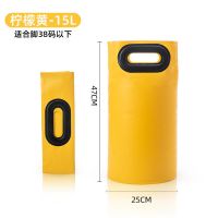 泡脚桶过小腿过膝家用可折叠泡脚桶袋洗脚桶高深足浴桶泡脚盆神器 高款15L柠檬黄(适用38码以下脚码