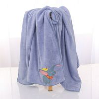 明星同款小飞象男女浴巾毛巾吸水超柔成人盖毯可爱家用加厚大浴巾 荷兰灰(随机小毛巾1条) 成人浴巾(70*140厘米)