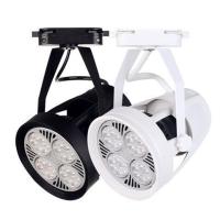 led射灯par30轨道灯服装店射灯展厅导轨灯超亮店铺商用明装天花灯 白壳[白光6000K] 飞利浦芯片 35瓦