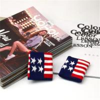 [两个装]韩版男女护腕保暖吸汗护手腕儿童跑步健身街舞羽毛篮球 藏青--护腕一对