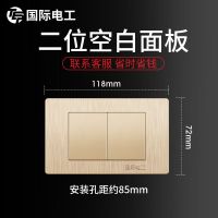国际电工118型暗装开关面板10孔15孔20孔1开双控多孔家用电源插座 1/2位空白面板