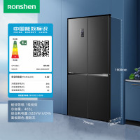 容声冰箱 BCD-465WD18FP 465升一级能效十字门冰箱嵌入式超薄双变频风冷无霜家用四开门大容量墨韵灰