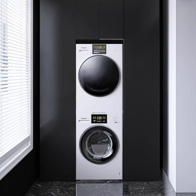 [只发安装地址]松下 洗烘套装 全自动洗衣机XQG100-N10T+NH-EH900W烘干机 10KG+9KG