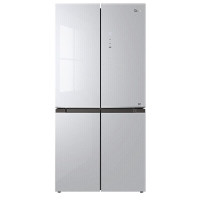 [专票 先问库存]美的(Midea)冰箱BCD-460WSGPM山脉灰石迹 十字对开四门双变频净味玻璃面板