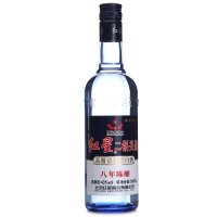 红星二锅头酒 绵柔8纯粮/陈酿 43度500ml 单瓶装清香型白酒(新老包装随机发货)