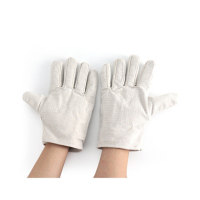 [天龙堂威]10双帆布手套24线全衬双层加厚机械电焊工厂防护劳保白甲帆布手套