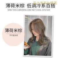 [优选好货]雾茶色染发剂自己在家黑茶色纯膏女泡泡沫植物2020流行色新款显白 薄荷米棕色
