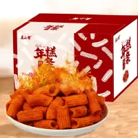 [整箱]年糕条味膨化脆饼308克/箱 甜辣味爽口酥类糕点