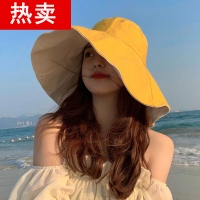 帽子女夏季遮阳帽渔夫帽大帽檐遮脸太阳帽防晒