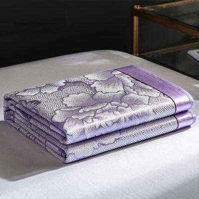 夏天凉席家用冰丝席单人双人草席可折叠便携式学生宿舍床席子0.6m