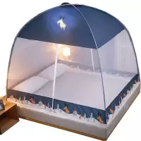新款免安装蚊帐家用1.5m1.8m床学生宿舍0.9米单人加密全底纹帐子