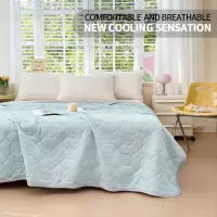 夏季凉感丝夏凉被空调被双人冰淇淋夏凉可机单人空调薄款被子