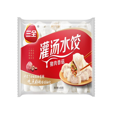 三全灌汤水饺(猪肉类口味)455g