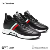 La Chessiers男士内增高鞋2025春秋季新款隐形增高潮流休闲运动休闲鞋