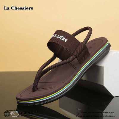 La Chessiers男士拖鞋室外休闲潮流两用沙滩男鞋青年海边时尚个性轻便凉拖