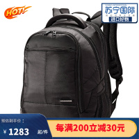 新秀丽(Samsonite)男女通用经典商务双肩包通勤旅行背包电脑包 黑色