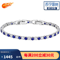 Swarovski施华洛世奇 Tennis DLX 璀璨相连镶钻手链男女情侣款 蓝白色 5506253