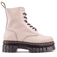 Dr Martens Audrick 8 孔眼靴子灰褐色马汀博士女款英伦风鞋靴软硬皮经典款真皮孔马丁靴