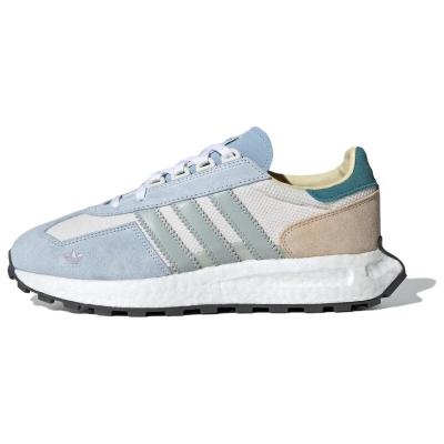 adidas originals Retropy E5 Boost 防滑跑步鞋低帮休闲鞋男女同款蓝灰棕11081250