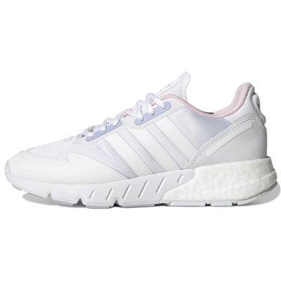 adidas originals ZX 1K Boost 防滑跑步鞋低帮运动休闲鞋女款白紫1614326