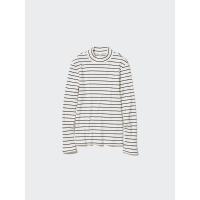 海外专柜正品 优衣库Uniqlo 女款罗纹长袖高领镶边长袖上衣 462912_01