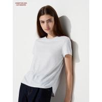 优衣库(UNIQLO)女士亚麻圆领短袖上衣流行舒适清凉提透气休闲 476428_02