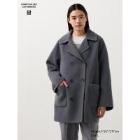 UNIQLO 优衣库 女装双面织纹短外套 时尚百搭保暖舒适 日常运动休闲夹克 472505000