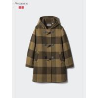 UNIQLO 优衣库 女装羊毛混纺牛角扣短版外套 471681 秋冬新款百搭时尚经典 471681000