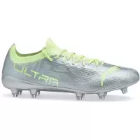 彪马(Puma)女款超轻便足球鞋FG/AG人造草专业竞赛运动 cleats银色